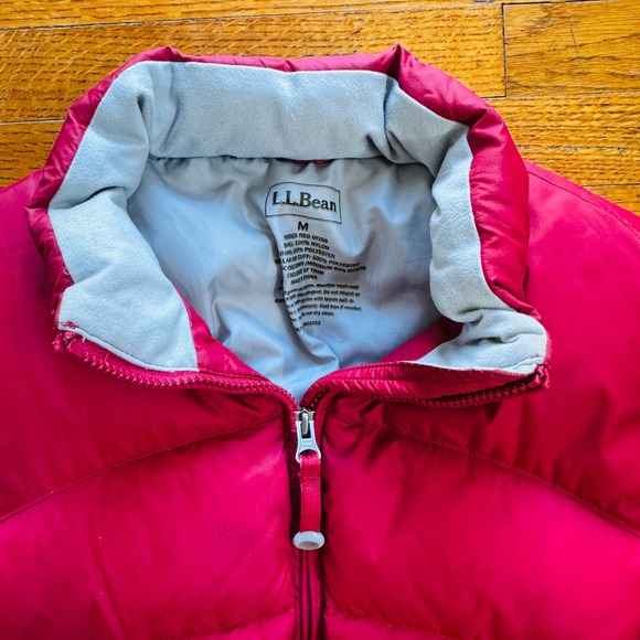 L.L.Bean Women's Puffer Jacket Fuchsia Insulated Full Zip Size Medium - Picture 2 of 7